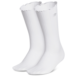 Women's - adidas Lace Floral 2-pack Crew - White/Grey