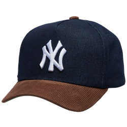 Adult - Mitchell & Ness Yankees Denim Cord Pro Pinch Cap - Brown/Navy