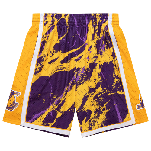 

Mitchell & Ness Mens Los Angeles Lakers Mitchell & Ness Lakers Marble Short - Mens Purple Size S