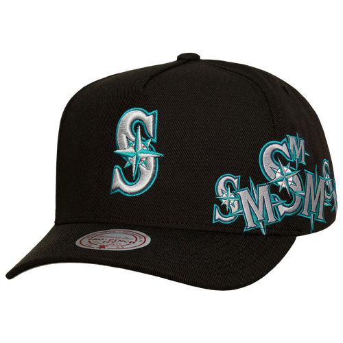 Mitchell & Ness Womens Seattle Mariners Mariners Sideshow Pro Pinch Cap - Adult - Black