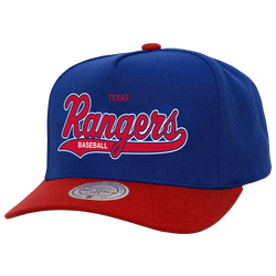 Adult - Mitchell & Ness Rangers Oversweep Cap - Blue/Red