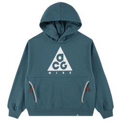 Boys' Grade School - Nike HBR Fleece Hoodie - Mineral Slate /White