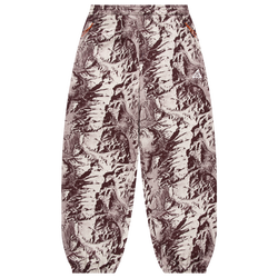 Boys' Grade School - Nike AOP Relaxed Fleece Pant  - White/Light Orewood Brown 