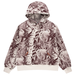 Boys' Grade School - Nike AOP Fleece Hoodie  - Light Orewood Brown /White 