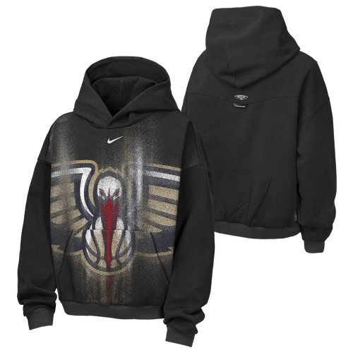 Nike Youth New Orleans Pelicans Worn With Obsession Standard Issue Therma Fleece Icon Hoodie, Small, Black