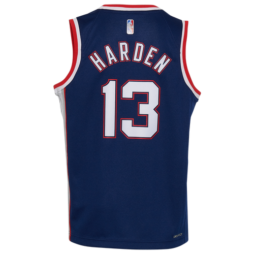 

Nike Boys James Harden Nike Nets Mixtape Swingman Jersey - Boys' Grade School Navy/Red Size L