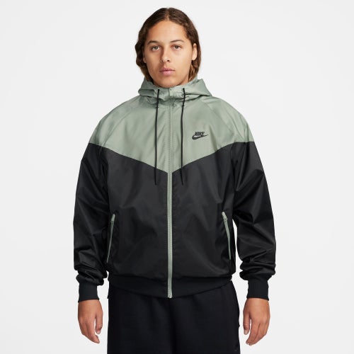 

Nike Mens Nike Woven Windrunner Lined Hooded Jacket - Mens Black/Grey Size XL