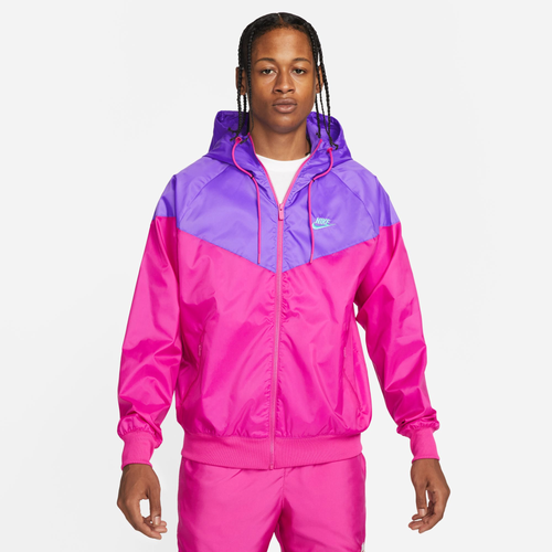 

Nike Mens Nike Woven Hooded Jacket - Mens Pink/Purple Size XL