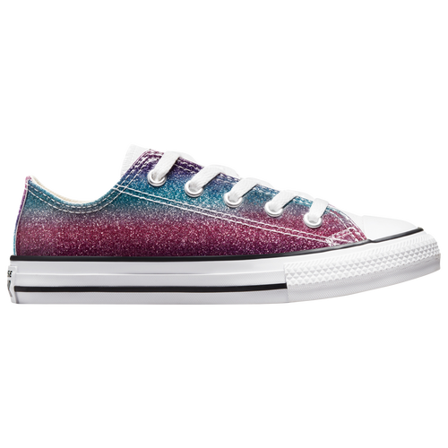 

Girls Preschool Converse Converse LO All Star Chuck Glitter Drip - Girls' Preschool Basketball Shoe White/Purple Size 03.0