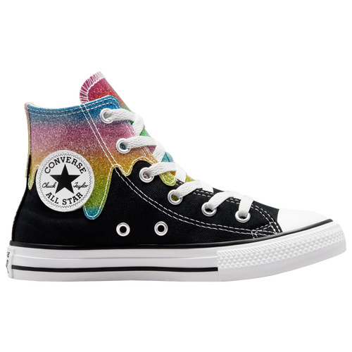 

Converse Girls Converse HI All Star Chuck Glitter Drip - Girls' Preschool Basketball Shoes Black/White/Pink Size 3.0