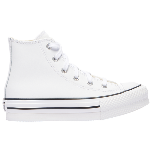 Shop Converse Girls  Chuck Taylor All Star Eva Lift Leather In Black/white