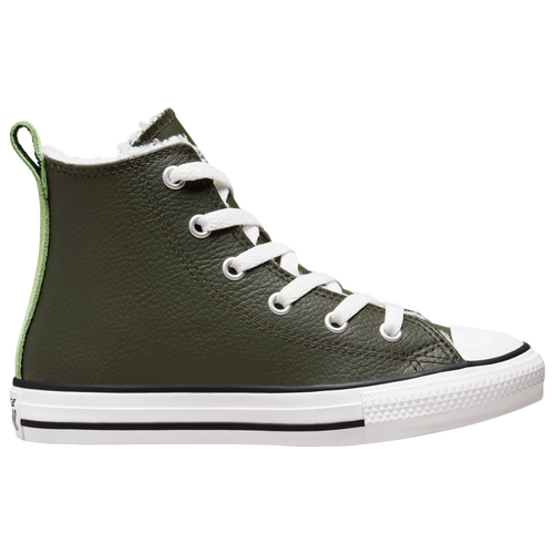 

Converse Boys Converse Chuck Taylor All Star Hi Cozy - Boys' Preschool Running Shoes Olive/White Size 12.0