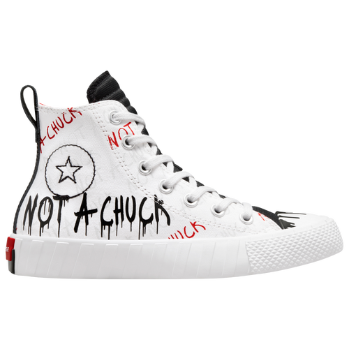 

Boys Converse Converse UNT1TL3D High Top - Boys' Grade School Shoe White/Black/Red Size 04.0