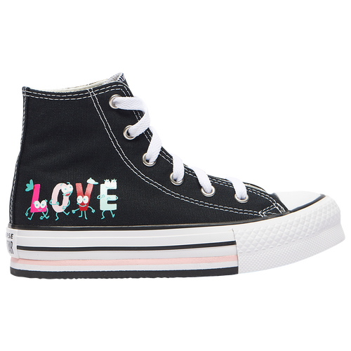 

Girls Preschool Converse Converse Chuck Hi Love - Girls' Preschool Shoe Black/Green/White Size 11.0