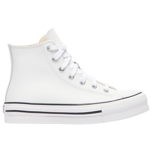 Shop Converse Girls  Chuck Taylor All Star Eva Lift Leather In White/black