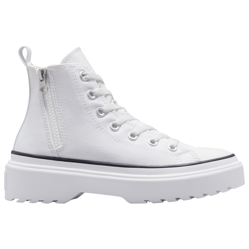 

Girls Converse Converse Chuck Taylor All Star Lugged Lift - Girls' Grade School Basketball Shoe White/White/Black Size 05.5