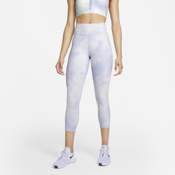 Women's - Nike Iconclash Crop Tights - Light Thistle/White