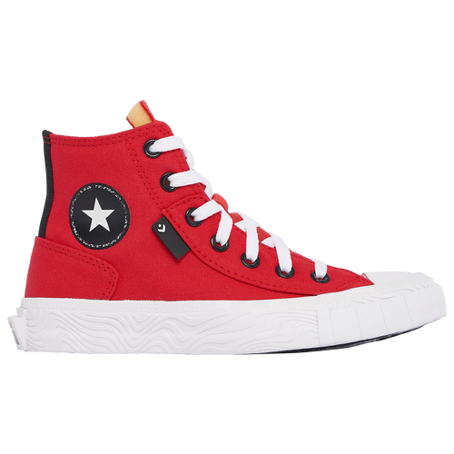 

Converse Boys Converse All Star High Top - Boys' Grade School Basketball Shoes Black/White/Red Size 06.0