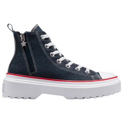 Girls' Grade School - Converse Chuck Taylor All Star HI Lugged Lift - Obsidian/Red/White