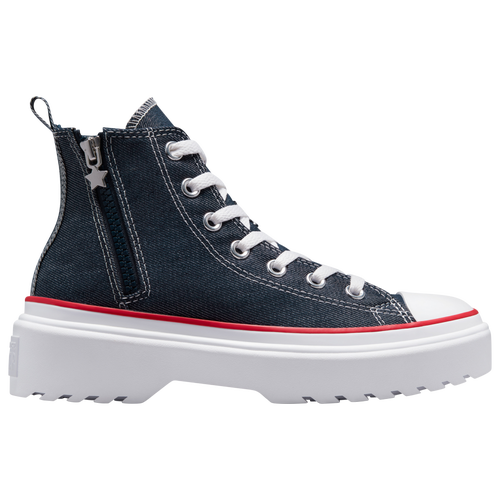 

Girls Converse Converse Chuck Taylor All Star HI Lugged Lift - Girls' Grade School Basketball Shoe Obsidian/White/Red Size 06.0