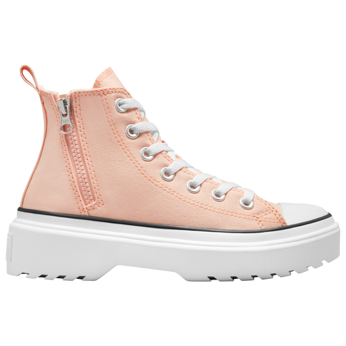 

Girls Converse Converse Chuck Taylor All Star HI Lugged Lift - Girls' Grade School Basketball Shoe Cheeky Coral/White Size 07.0