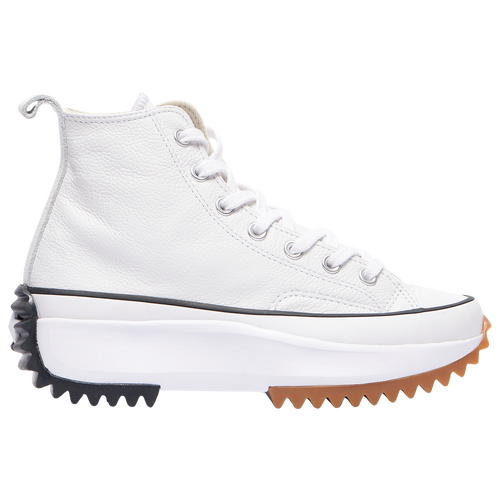 Shop Converse Womens  Run Star Hike Platform Foundational Leather In White/black/beige