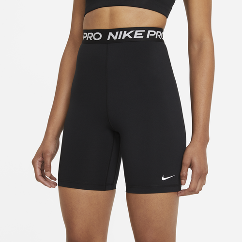 

Nike Womens Nike 365 7" Hi-Rise Shorts - Womens Black/White Size M