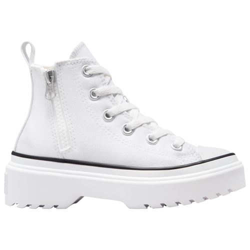Converse Kids' Girls  Chuck Taylor All Star Lugged Lift In White/white/black