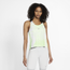 Nike Pro CLN Tank - Women's White/Lime Glow/Mtlc Silver