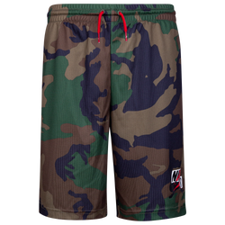 Boys' Grade School - Jordan Camo Smash Up Mesh Shorts - Green/Black