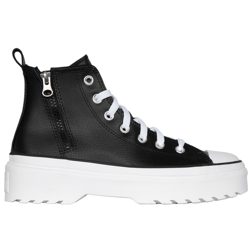 

Girls Converse Converse Chuck Taylor All Star HI Lugged Lift - Girls' Grade School Basketball Shoe Black/White/White Size 05.0