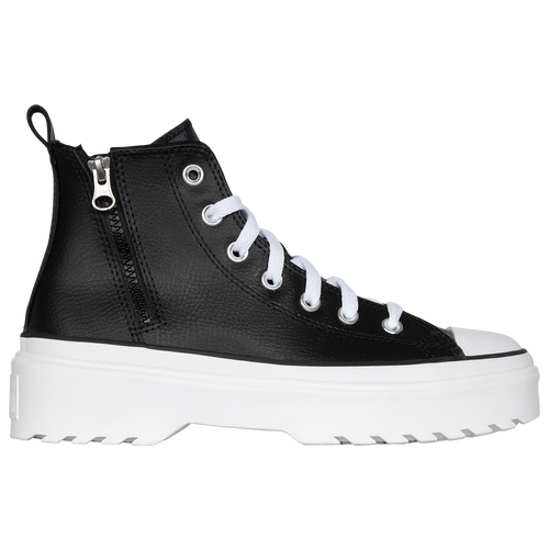 Converse Kids' Girls  Chuck Taylor All Star Hi Lugged Lift In Black/white/white