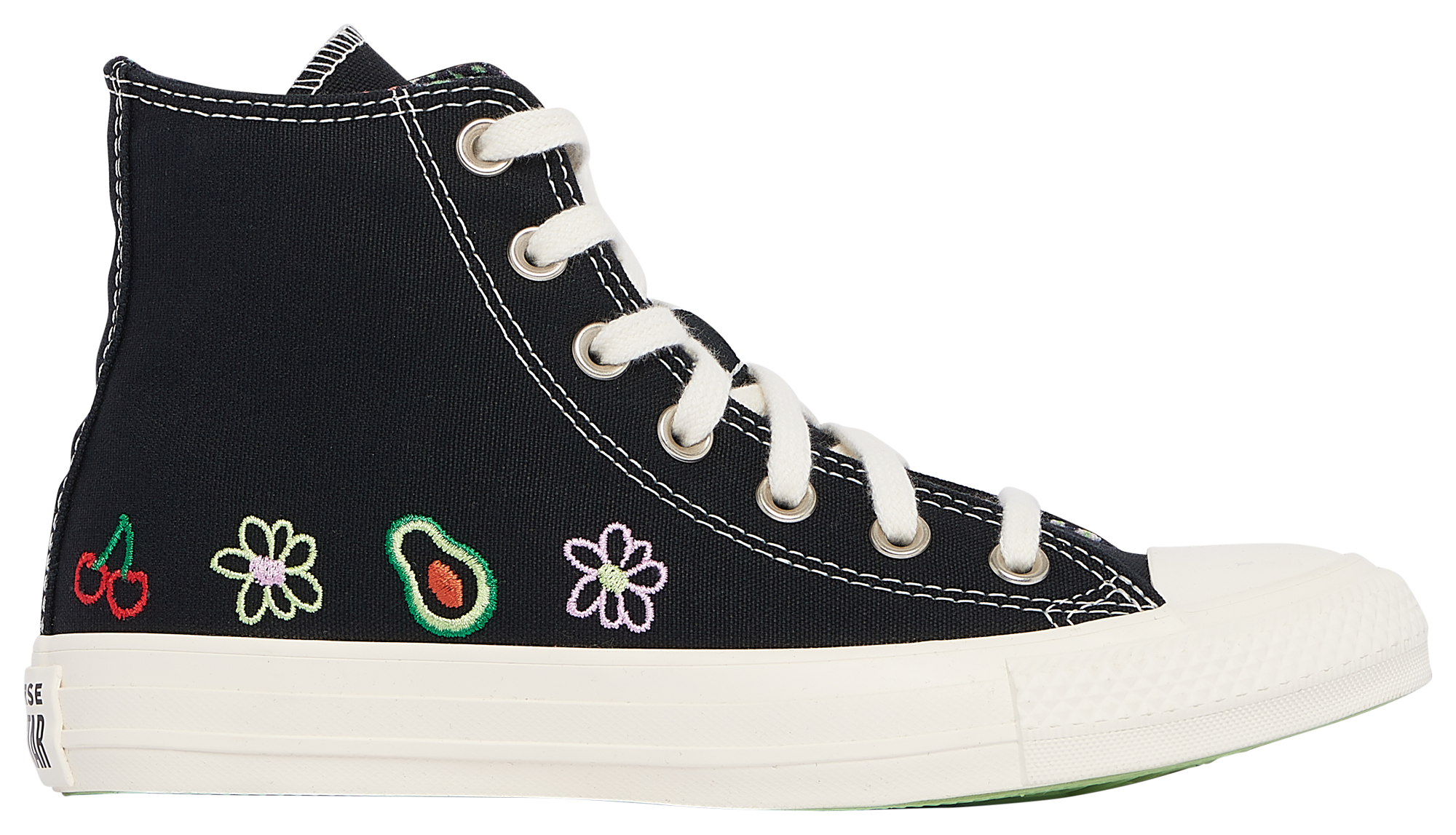 Black converse 2025 high tops footlocker