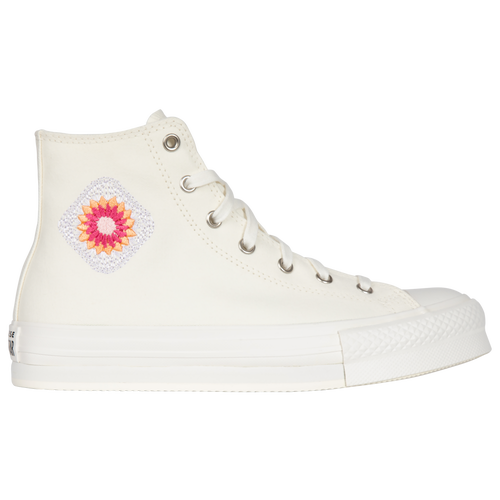 

Girls Converse Converse Chuck Taylor Hi Eva Lift - Girls' Grade School Shoe Multi/Beige/White Size 04.0
