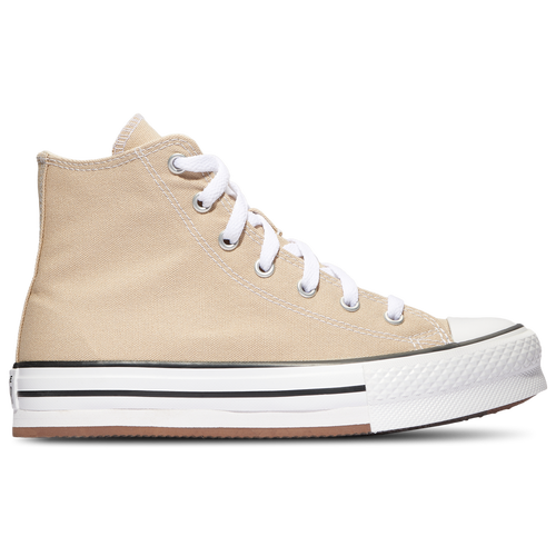 Converse Girls Chuck Taylor All Star EVA Lift Hi Basketball Shoes Tan White Size 06.5