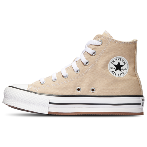 Converse Girls Chuck Taylor All Star EVA Lift Hi Basketball Shoes Tan White Size 06.5