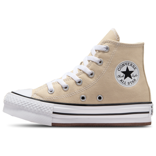 Converse Girls Chuck Taylor All Star EVA Lift Hi Shoes White Tan Size 02.0