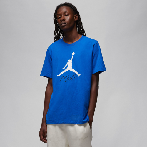 Shop Jordan Mens  Jumpman Flight Hbr T-shirt In Game Royal/white