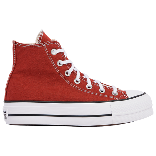 Converse Womens  Chuck Taylor All Star Lift Hi In White/red
