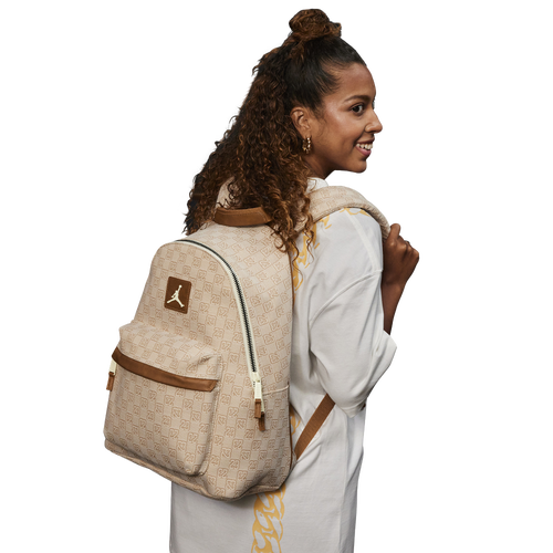 Shop Jordan Monogram Backpack In Coconut Milk/brown/coconut Milk