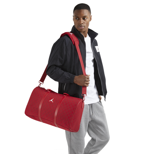 Jordan Mens Monogram Duffle In Red/red | ModeSens