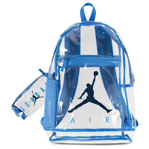 Shop Jordan Youth   Clear Tpu School Backpack In Carolina/clear