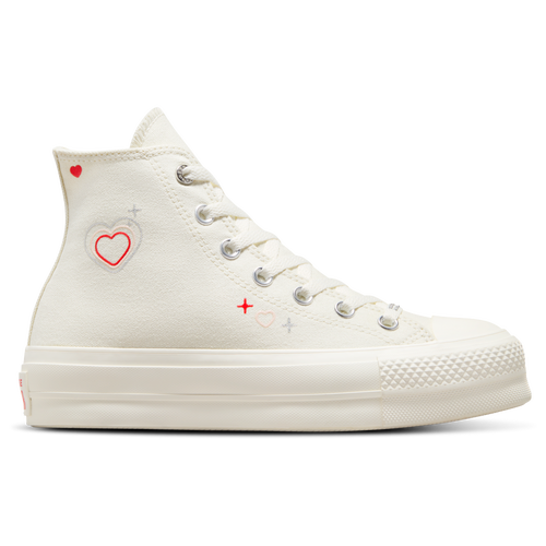 

Converse Womens Converse Chuck Taylor All Star Lift - Womens Basketball Shoes White/Pink Size 7.5