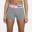 Nike Pro 3" Shorts - Women's Smoke Grey Heather/Black
