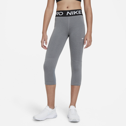 Girls' Grade School - Nike Pro Capri - Carbon Heather/White