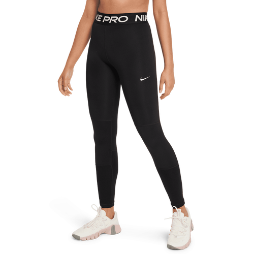 

Nike Girls Nike Pro Tights - Girls' Grade School White/Black Size XL