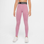 Nike Pro Tights - Girls' Grade School Pink/White