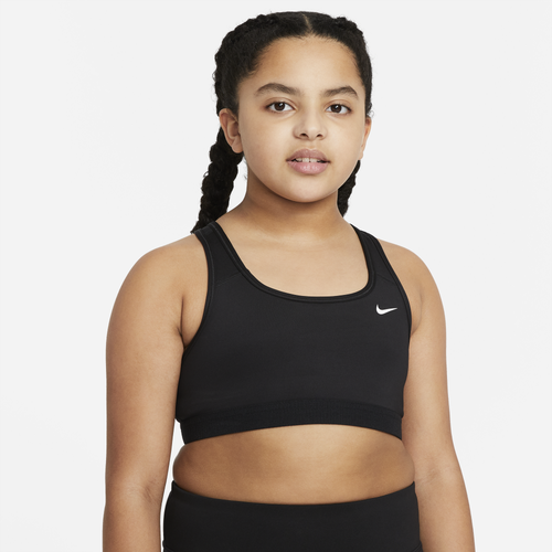 

Nike Girls Nike Pro Swoosh Bra - Girls' Grade School Black/White Size L