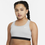 Nike Pro Swoosh Bra - Girls' Grade School Carbon Heather/White