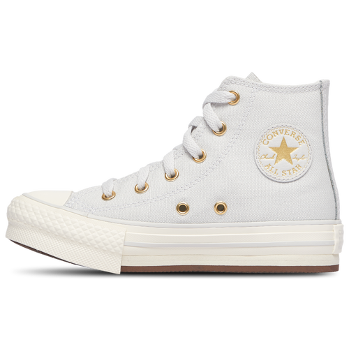 Converse Boys Chuck Taylor All Star EVA Lift Shoes Barely Grey Gold Egret Size 12.0